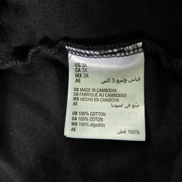 KAREN SCOTT Basic Black  Cotton Tank 3X - Picture 3 of 4